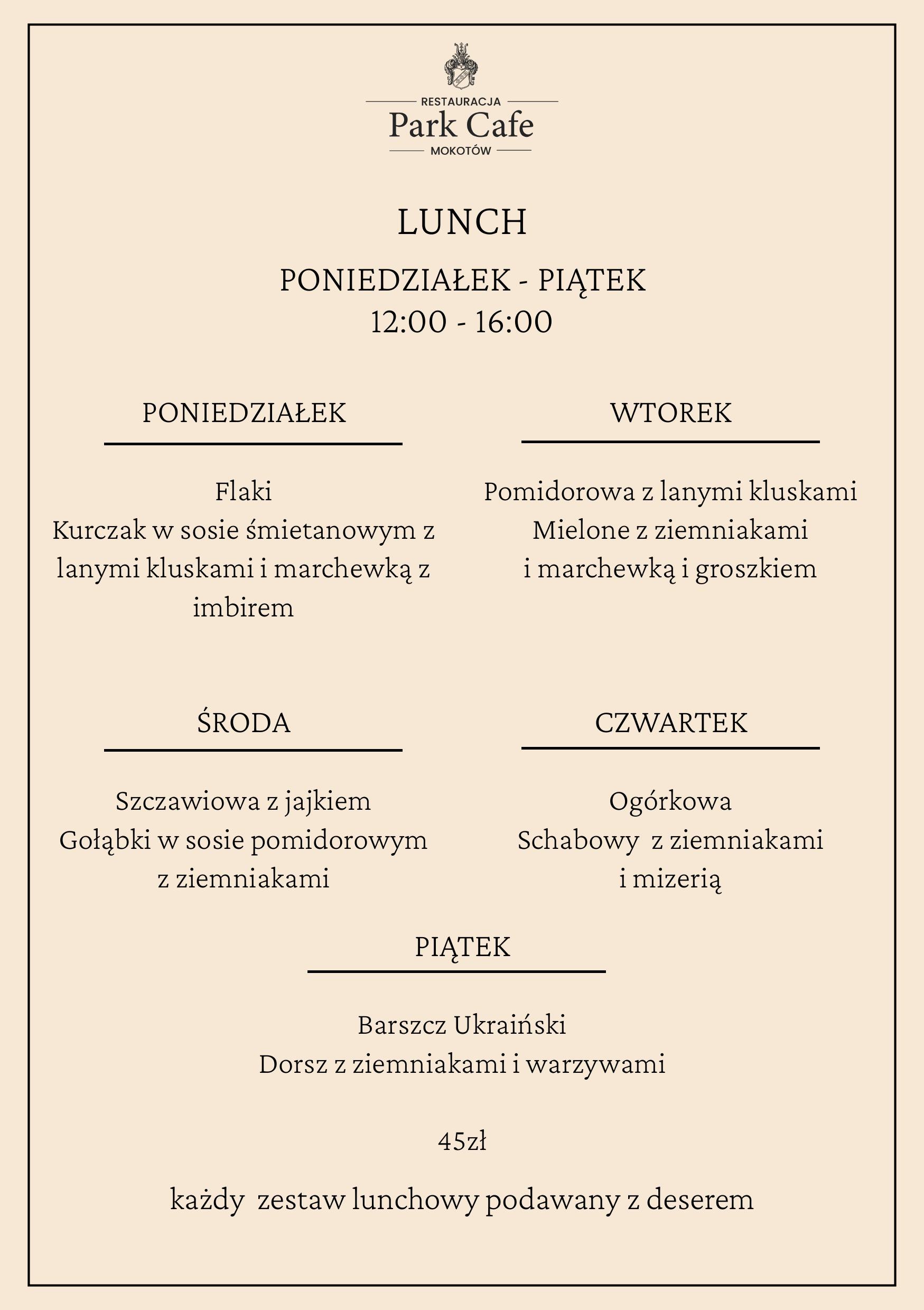 Lunch Park Cafe Mmokotów