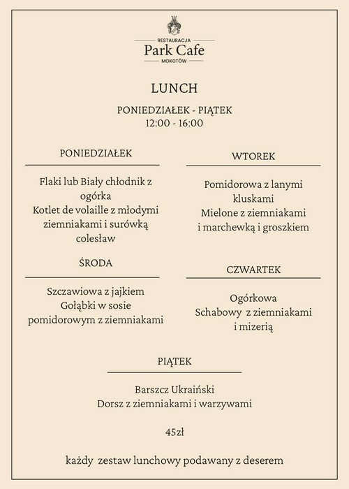 Lunch Park Cafe Mmokotów